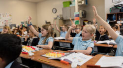 Students actively participate in class.